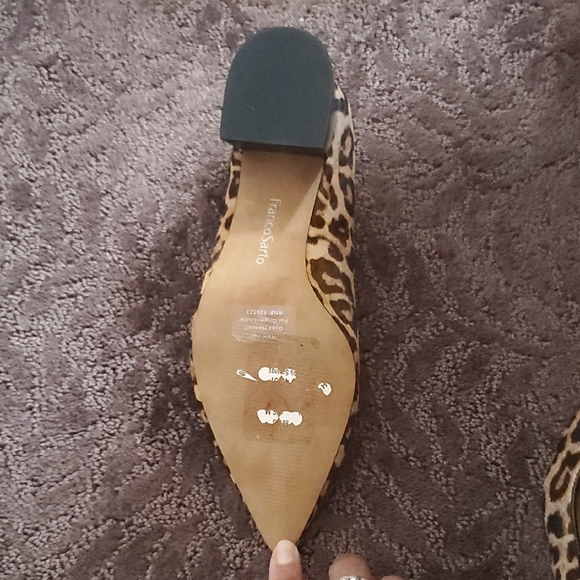 Franco Sarto Leopard Print Heels - Picture 2 of 3